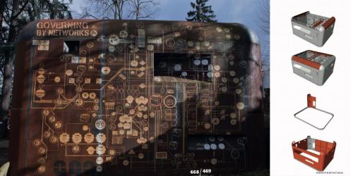 "Bunker de la Demeure du Chaos", Sculpture monumentale (11 x 11 x 5,50 m), œuvre collective créée pour la triennale La Force de L’Art (Paris) par Mathieu Briand et thierry Ehrmann.